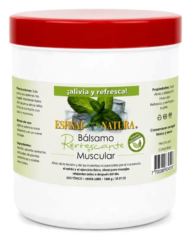 Bálsamo refrescante de mentol y eucalipto