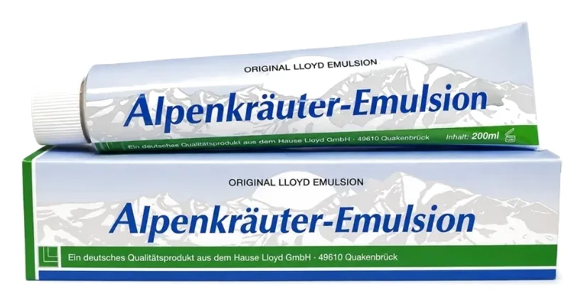 Emulsión de hierbas alpinas para masaje