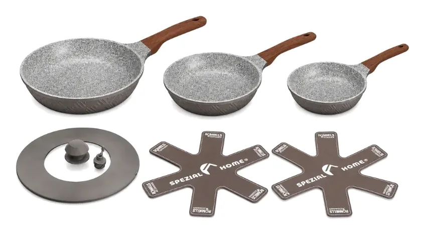 Set de sartenes de fundición de 6 piezas